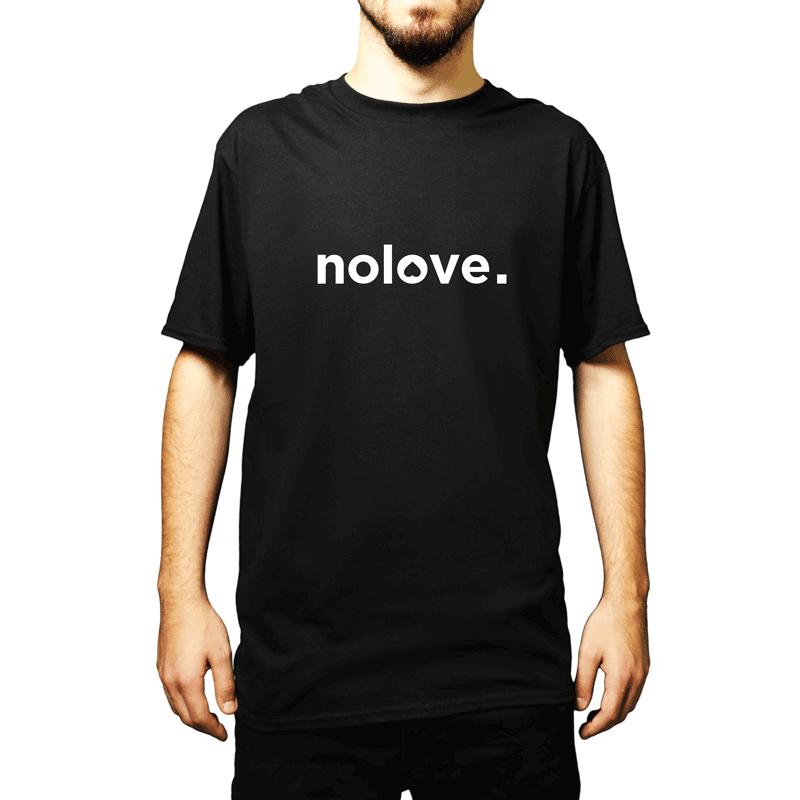 No Love T Shirt Classic Logo