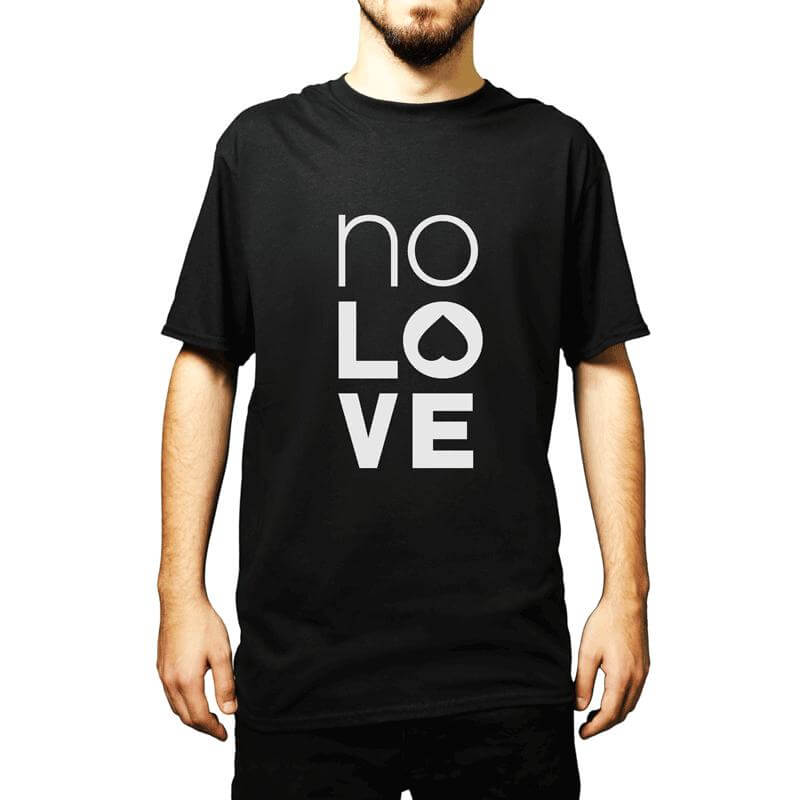 NoLove T Shirt Black
